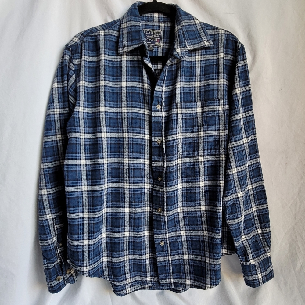 CACTUS Flannel blue size M